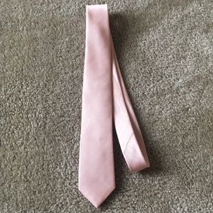 The Tie Bar Blush Pink Tie, Herringbone 2.5”